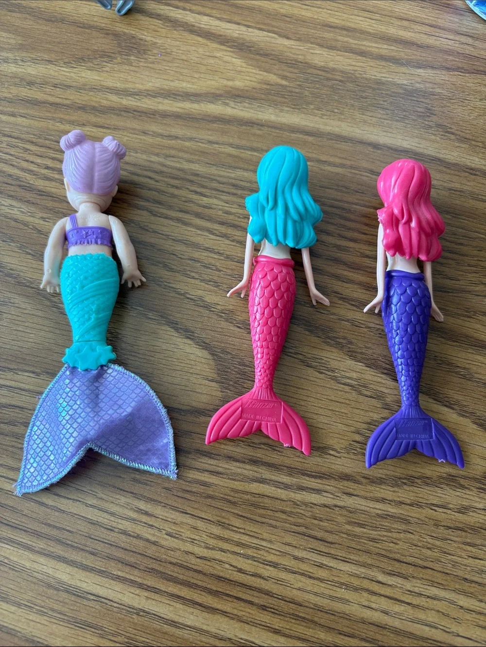 3 Mattel Mermaid Dolls – Mermaid Toy Lot – Colorful Fantasy Dolls
